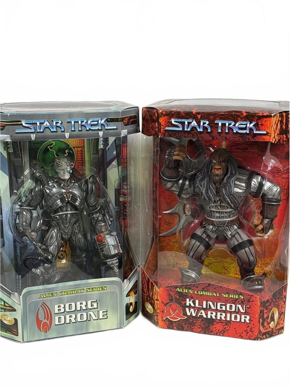 Star Trek Alien Combat Series Borg Drone & Klingon Warrior Action Figures Set